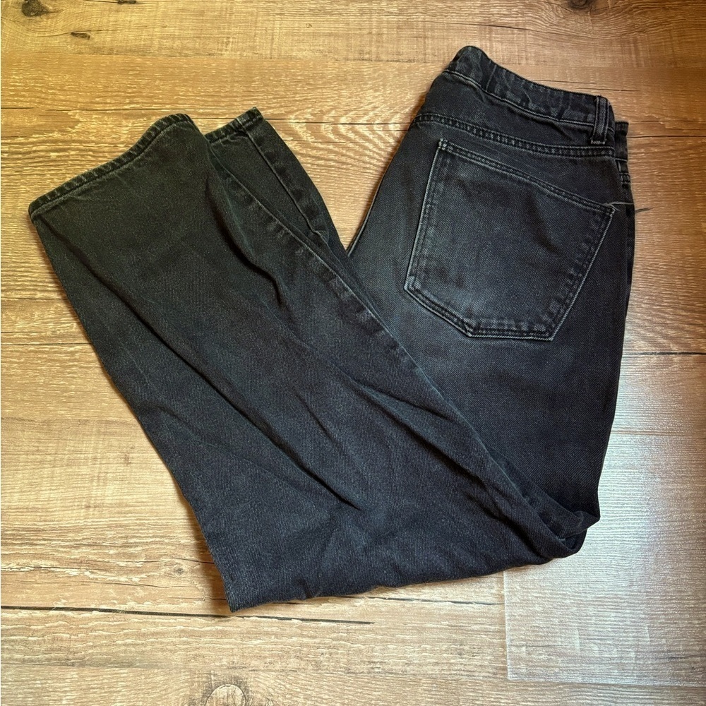 ASOS Women’s Black Washed Oversized Mom Jeans Size 26